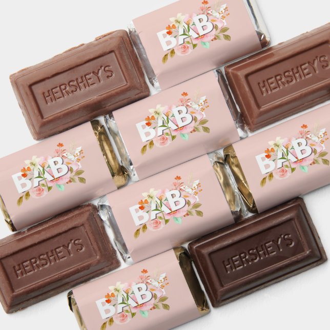 Daisy Pink Retro Baby Shower  Hershey's Miniatures (Assorted)