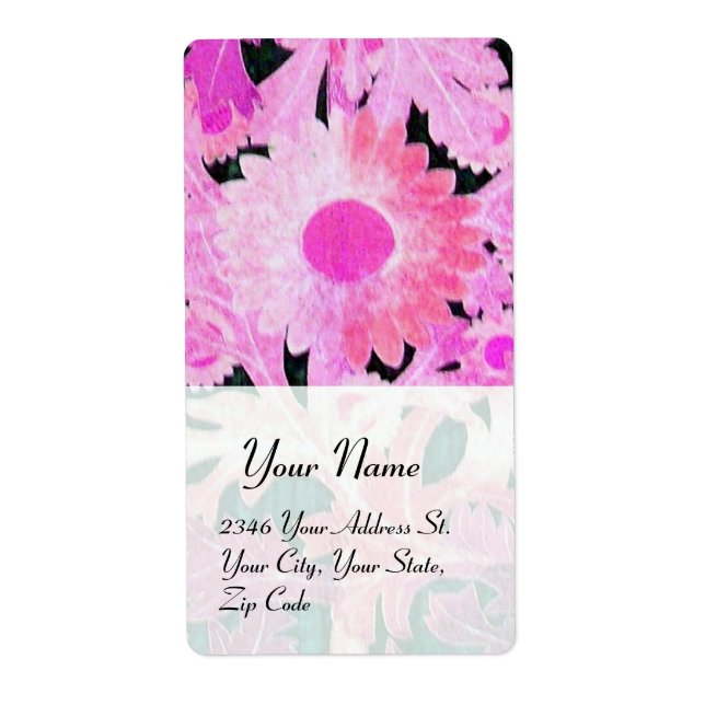 DAISY , pink white black Label (Front)