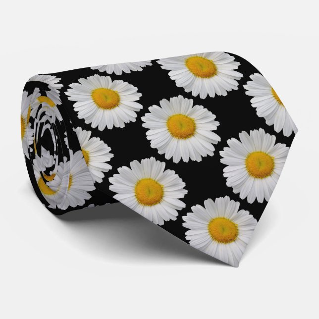 Daisy Polka Dot Close Together Neck Tie (Rolled)