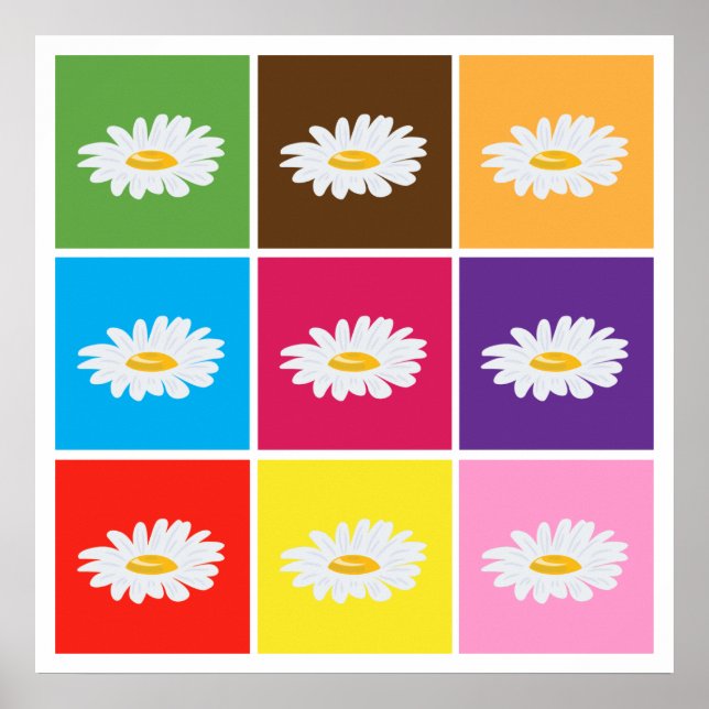 daisy pop art poster FROM 8.99 (Front)