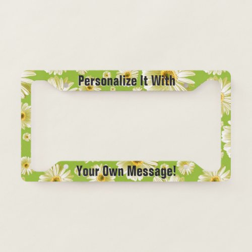 Daisy Pop Personalized License Plate Frame