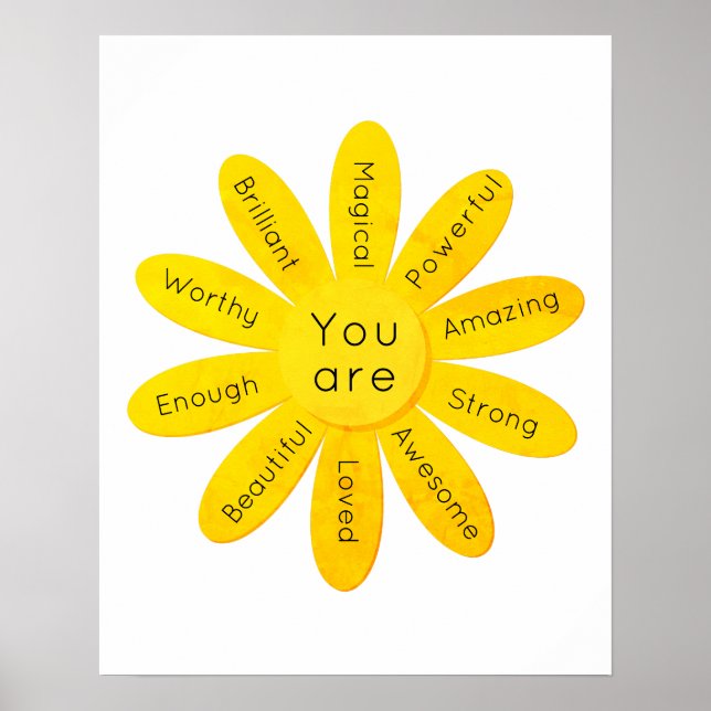 Daisy Positive Daily Affirmations Poster (Front)