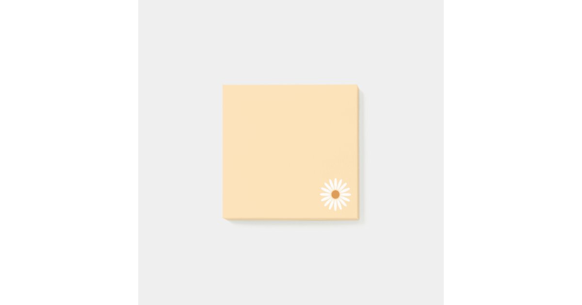 Daisy Post It Notes / Yellow | Zazzle