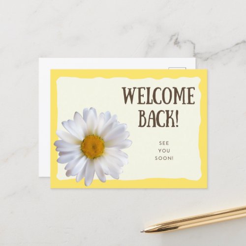 Daisy Postcard Welcome Back