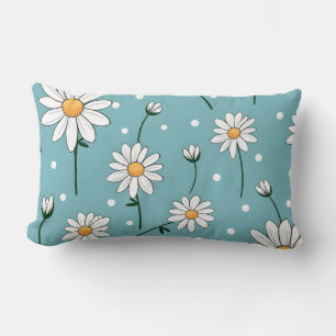 Daisy Print Lumbar Pillow