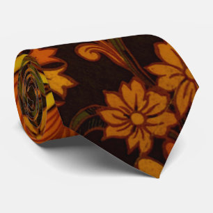 Daisy Print Neck Tie