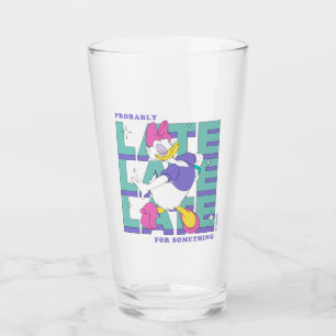 Daisy "Probably Late" Retro Statement Graphic Glass