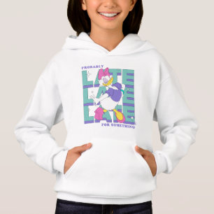 Daisy "Probably Late" Retro Statement Graphic Hoodie