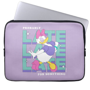Daisy "Probably Late" Retro Statement Graphic Laptop Sleeve