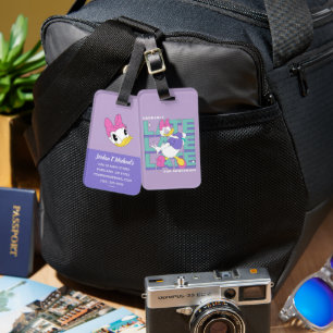 Daisy "Probably Late" Retro Statement Graphic Luggage Tag