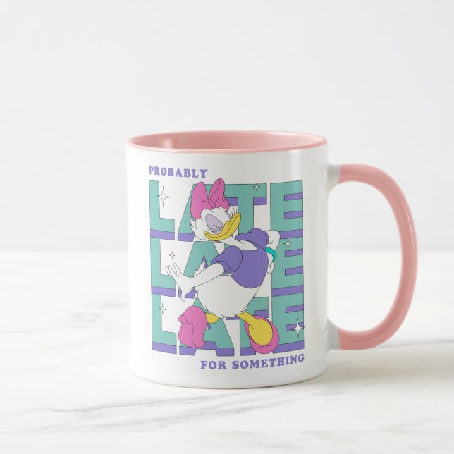 Daisy "Probably Late" Retro Statement Graphic Mug (Right)