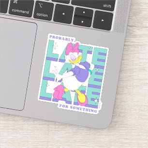 Daisy "Probably Late" Retro Statement Graphic Sticker