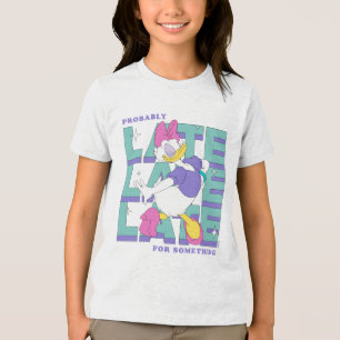 Daisy "Probably Late" Retro Statement Graphic Tri-Blend Shirt