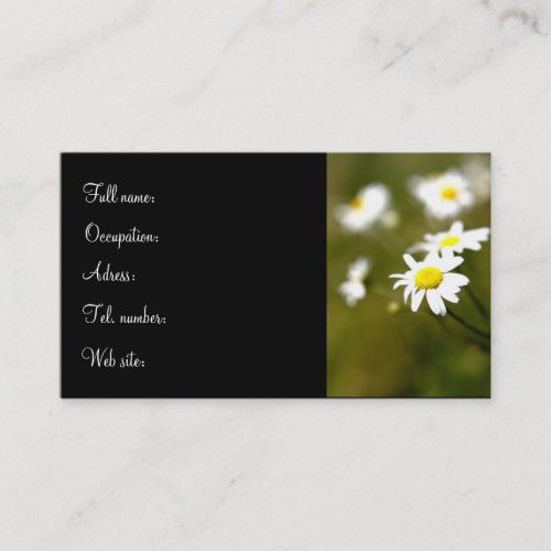 Daisy Profile Card Business Cards