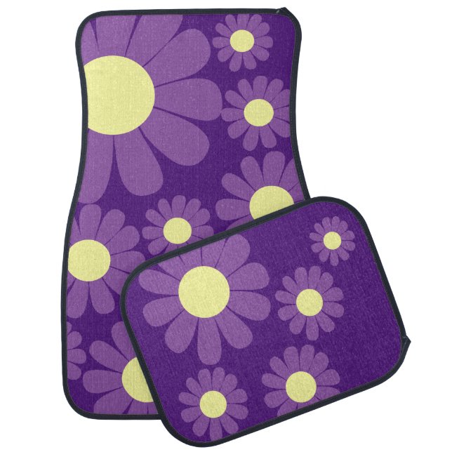 Daisy Purple  Car Floor Mat (Set)
