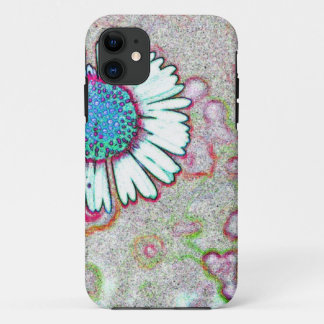 Daisy Rainbow Hot Pink Aqua Blue Colorful iPhone 11 Case