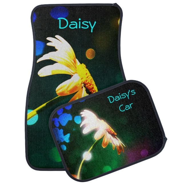 Daisy Rainbow Lights Car Mats *Personalize* (Set)