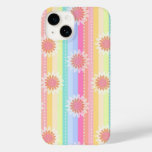 Daisy rainbow stripes phone case