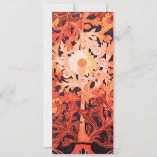 DAISY,Red Brown Black White Floral Leaves Announcement