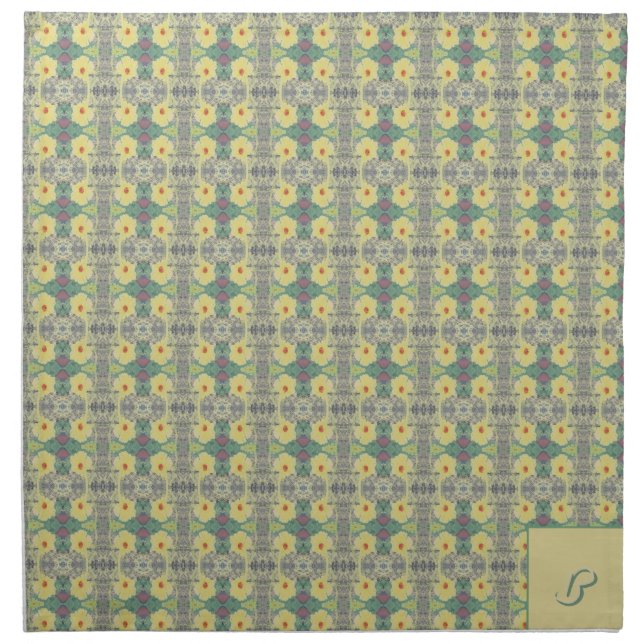 Daisy Repeat Cloth Napkin (Front)