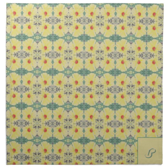 Daisy Repeat Cloth Napkin (Front)