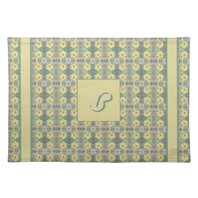 Daisy Repeat  Cloth Placemat (Front)