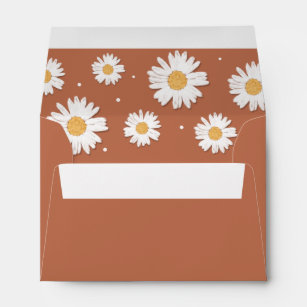 Daisy Retro Birthday Invitations  Envelope