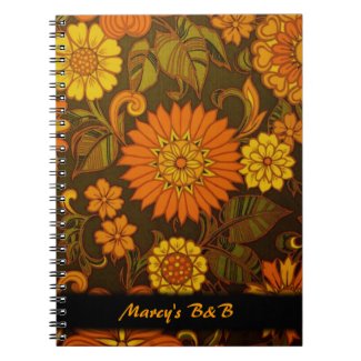 Daisy Retro Print Custom Notebooks