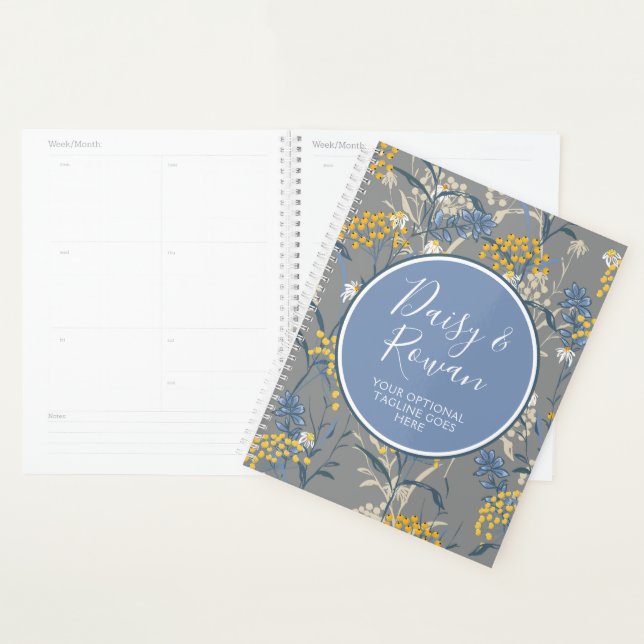 Daisy Rowan Navy & Yellow Berries Botanical Floral Planner (Display)