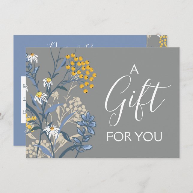 Daisy & Rowan Wildflowers Gift Certificate Card (Front/Back)