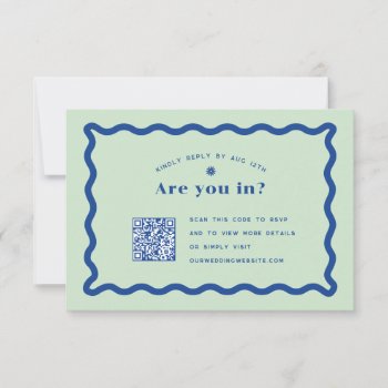 Daisy Rsvp With Qr Code by origamiprints at Zazzle