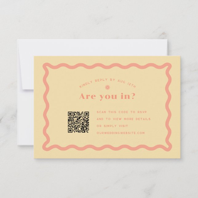 Daisy RSVP with QR Code Card (Front)