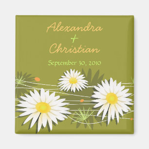 Daisy Save The Date Wedding Announcement 3 Magnet