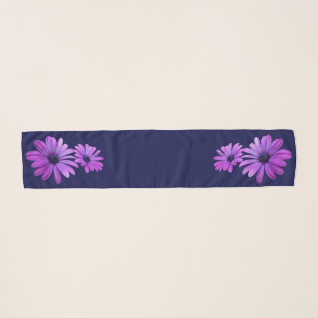Daisy Scarf Blue Wildflower Daisy Scarves & Gifts (Front (Horizontal))