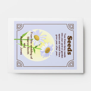 Daisy Seed Packet Wedding Favor Envelope