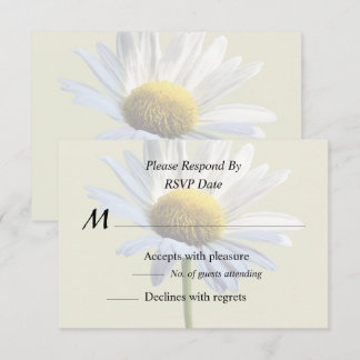Daisy Shadow and Light RSVP Card
