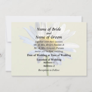 Daisy Shadow and Light Wedding Supplies Invitation