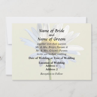 Daisy Shadow and Light Wedding Supplies Invitation