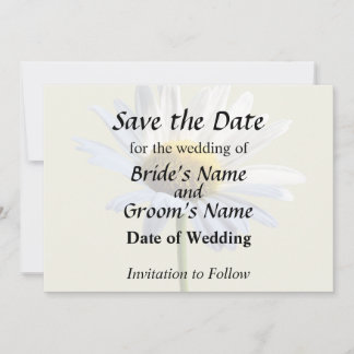 Daisy Shadow and Light Wedding Supplies Save The Date
