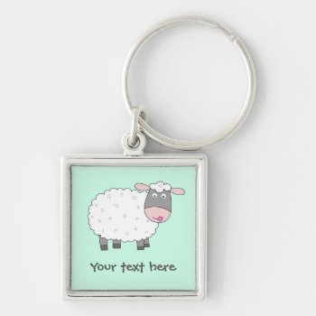 Daisy Sheep Keychain by mail_me at Zazzle