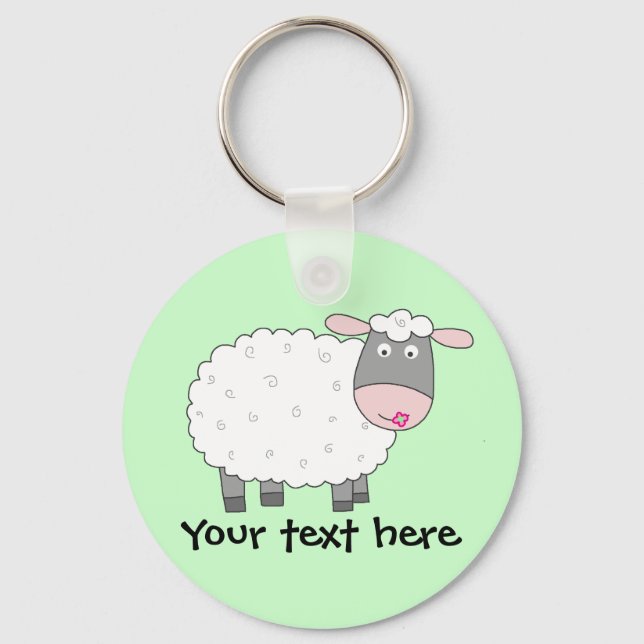 Daisy Sheep Keychain (Front)