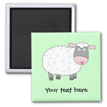Daisy Sheep Magnet by mail_me at Zazzle