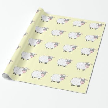Daisy Sheep Wrapping Paper by mail_me at Zazzle