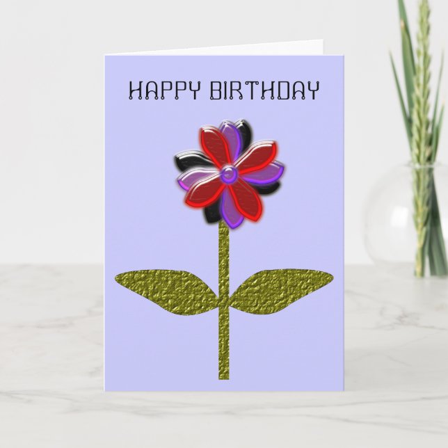 Daisy Shining Plastic Customizable Greeting Card (Front)