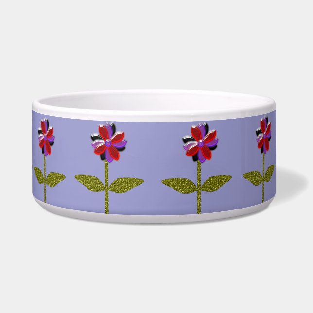 Daisy Shining Plastic Dog Bowl (Front)