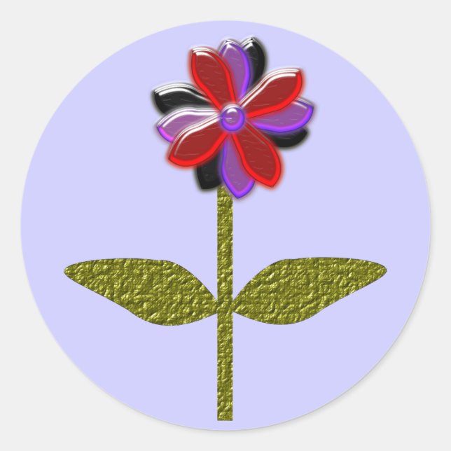 Daisy Shining Plastic Sticker (Front)