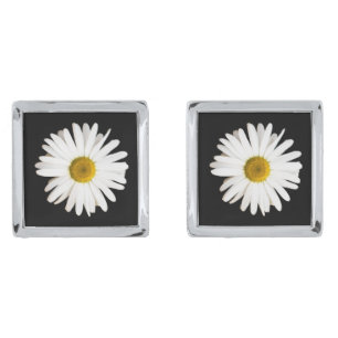 Daisy Silver Cufflinks