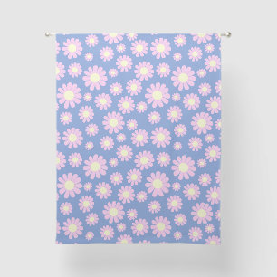 Daisy Simple Blue Sheer Curtains