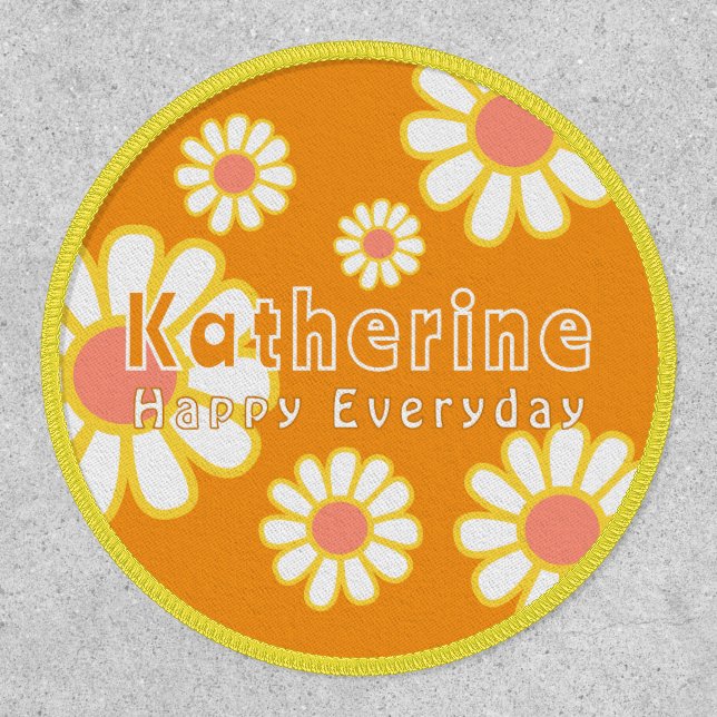 Daisy Simple Orange Patch (Front)