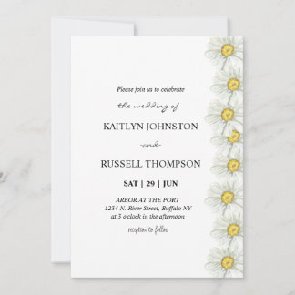 Daisy Simple Wedding Invitation